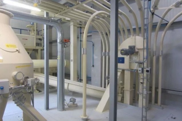 氣力輸送系統(tǒng)輸送現(xiàn)場實拍圖